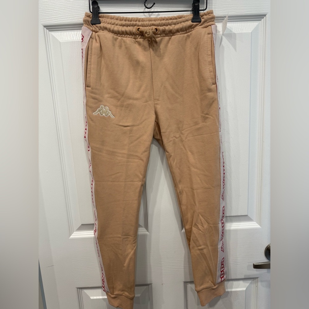 BNWT KAPPA Beige Joggers with Side Logo size 10 years old